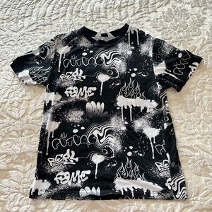 H&M Grafiti T Shirt Boys Size 10 12 year old